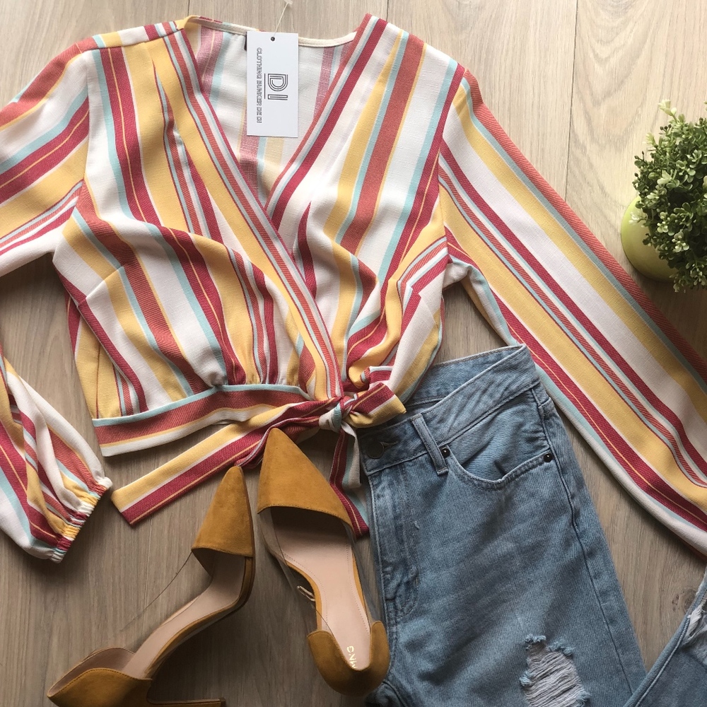 Yellow Striped Blouse